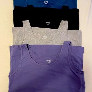 Four Duluth shelf bra tank tops